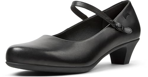 Camper Helena Bajo 20202, Mary Jane Flat, Mujer, Negro 088, 39 EU