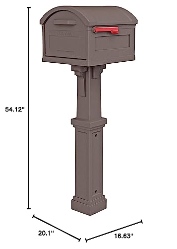 Gibraltar Mailboxes Ghc40M01 Grand Haven Decorative Package Mailbox, Mocha #TOP4