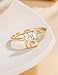 EAMTI 3CT Engagement Rings for Women Radiant Cut CZ Solitaire Promise Wedding Bands Travel Bezel Ring 14K Gold Plated Size 5
