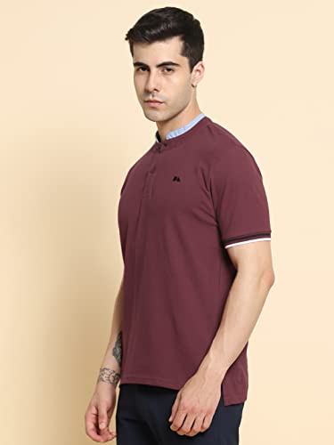 Image of Dennis Lingo Men's Cotton Slim Fit Mandarin T-Shirt