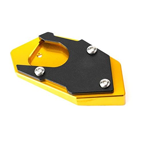 FCHMY Motorcycle Stand Extension, Compatible With Hon-da CB 650R CBR 650R CB650R CBR650R 2018-2022 2021 Motorcycle CNC Kickstand Foot Side Stand Extension Pad Support Plate (Color : Gold B)