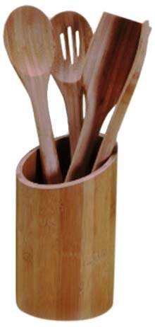 Natural Living Bamboo Utensil Holder