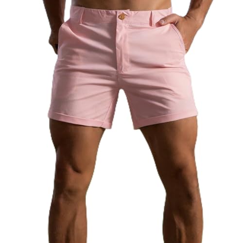 Short chino homme ajusté confortable et respirant avec poche été