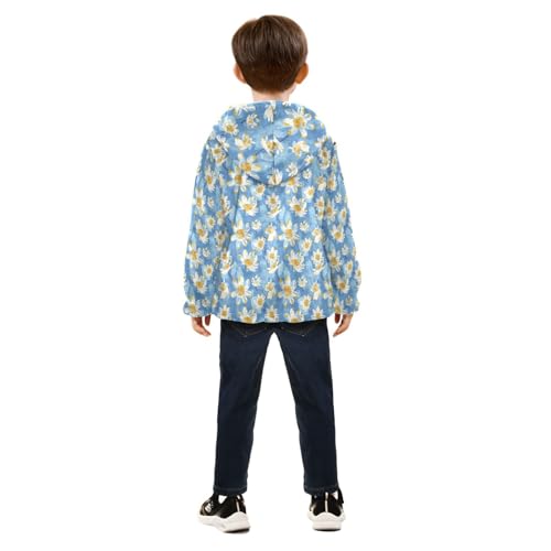 Flowers Boys Fleece Coat,Children's Zip-Up Hoodie Jacket,Baby Warm Fashion Outerwear 3-10T,A1133484