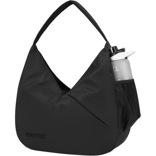 Image of Bayne Duffle Bags for Travel for Women - Multifunctional Gym Bag with Shoe Compartment, Waterproof Day Pack and Adjustable Shoulder Strap, Ideal Gym Bag for Women and Travel Shoulder Bag (Black)