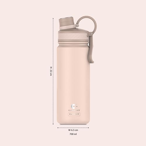 Image of Clay Craft VACBOTT Zing Double Walled 18 Hours Hot and 24 Cold Vacuum Insulated Water Bottle, 780ML Steel Bottles for Travelling|BPA-Free|BIS Certified|1Year Limited Warranty