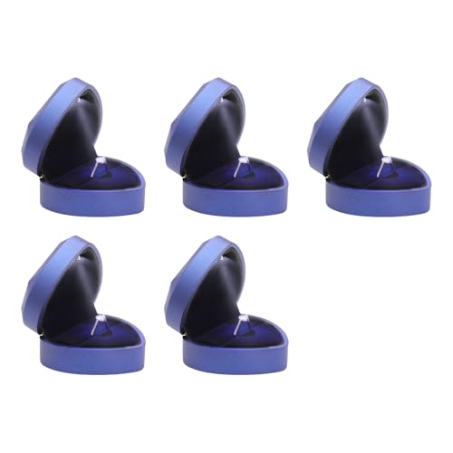 Fashionable LED Illuminated Heart Shape Jewelry Storage Box Portable for Proposals and Anniversaries Daily Use