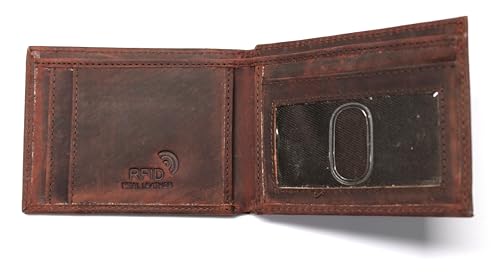 Bass Fishing Slim Fold Front Pocket Wallet Embossed Leather3
