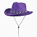Shurhome Cosplay Costume Hat with Large Brims Rhinestones Butterfly Sun Hat Dancing Party Cap Festival Headwear Photo Accessory Fashion Headwear