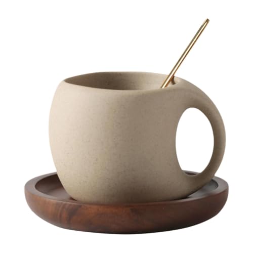 Tasse à café en porcelaine isolante avec soucoupe anti-goutte