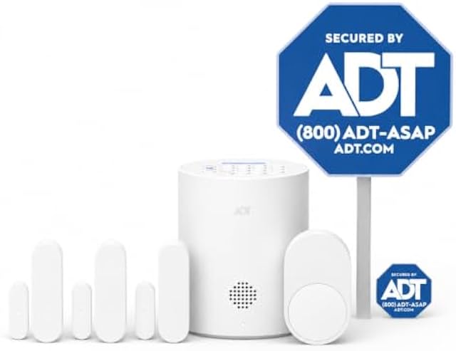 ADT Blu Home Security System Starter Kit, DIY Wireless Alarm, Plan Required