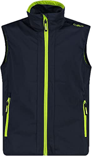 CMP - Leichte Softshellweste für Kinder, B. Blau-Limettengrün, 164