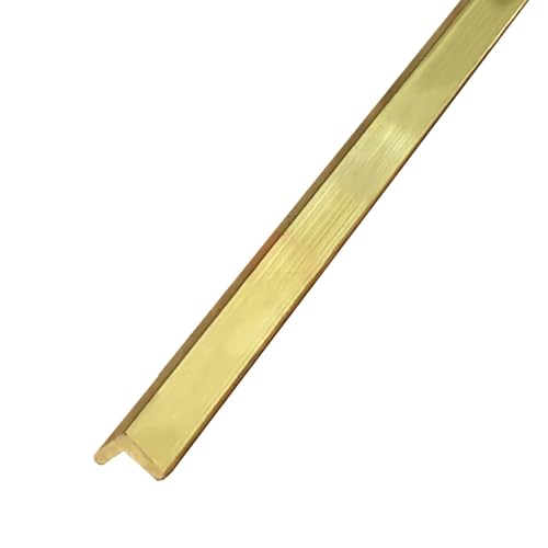 Perfil de Protección de Peldaños Borde de Escalera de Latón Macizo Resistente al Agua, Tira Protectora de Borde de Escalera en Forma de L Hormigón Exteriores(4.5x4.5mm(0.18″x0.18″))