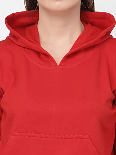 Image of UZARUS Women's Cotton Fleece Stylish Sweatshirt Hoodie