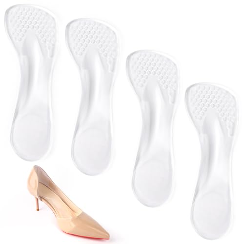 2 pares de plantillas de gel transparentes para tacones altos miniatura 1