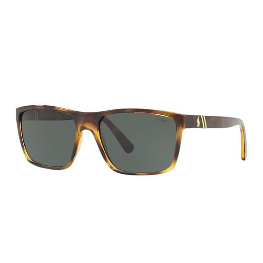 POLO RALPH LAUREN - Óculos de Sol Modernos Unissex-Adultos Polarizados Retangulares com Proteção UV Total