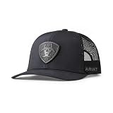 ARIAT Męska czapka z daszkiem Metal Shield Trucker Cap z zapięciem typu snapback, czarna, rozmiar uniwersalny, czarny, Rozmiar uniwersalny