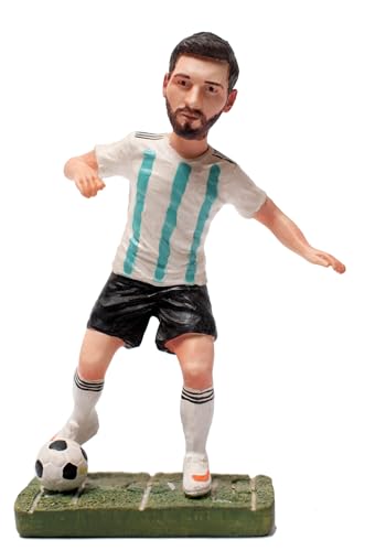 Image of Lionel Messi Action Figure | 6-Inch Football Star Collectible | Soccer Toy with Ball | Argentina Jersey