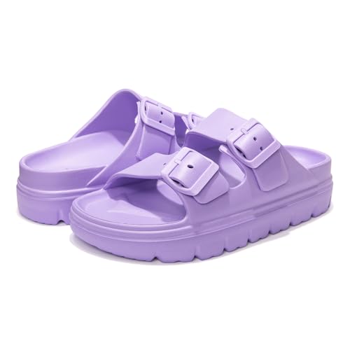 image for FUNKYMONKEY EVA Slides for Women Thick-sole Adjustable Double Buckle W