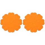 Photo Gallery quarkzman 2pz tappetini sottopentola in silicone, motivo fiore tappetino silicone sottopentola protezione calore per piano cottura, piatti caldi, pentole e padelle, arancione Photo Gallery quarkzman 2pz tappetini sottopentola in silicone, motivo fiore tappetino silicone sottopentola protezione calore per piano cottura, piatti caldi, pentole e padelle, arancione