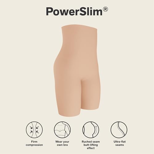 Image of High-Waisted Firm Compression Shaper Short by Leonisa
