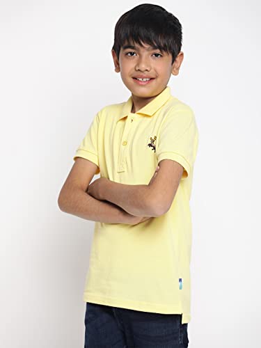Image of Li'l Tomatoes Boys Pique Cotton Polo T-Shirt | Classic Collar & Button Placket | Soft & Breathable Summer Wear | Casual Comfort | 3-16 Years