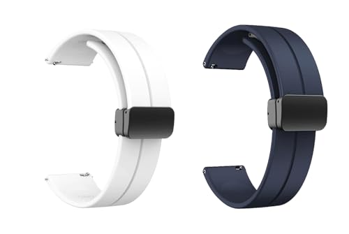 Image of IIK COLLECTION 22mm Silicone Strap for Smart Watches | Combo Pack Compatible With Noise, Fireboltt, Boat Xtend, Pebble, Boat Flash, Noise Color Fit, Ultra Smart Watch & All Watches