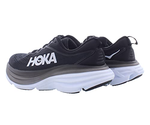 HOKA ONE ONE Bondi 8 Running Shoe Women's Running 8 C/D US Black-White, 8 Wide