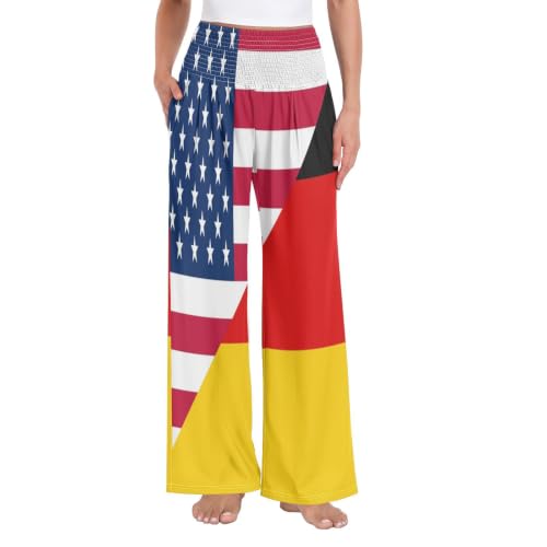 Pantalon de détente femme avec taille smockée extensible pour un ajustement parfait
