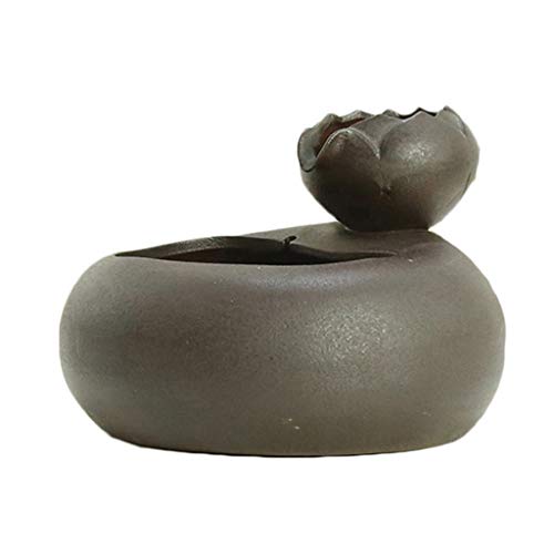 1300ML Water Fountain for Dogs and Cats, Ceramic Water Dispenser, Pet Automatic Drinker, Safe Pet Supplies (Color : Brown)