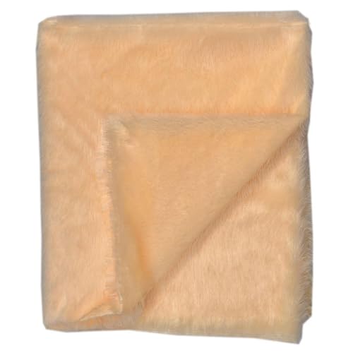 Image of Quago Fur Fabric Unstitched Super Soft Cloth for Baby Photoshoot, Soft Toys Making, Art and Craft, Dress Material, Decoration etc. (1 Mtr, 60 Inch Pana) (Cream (Beige))