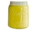 Comfify Pot Mason Grande Ouverture Support à Ustensile Cruche Organisatrice Décorative d’Équipement de Cuisine, Adapté Lave-Vaisselle – Jaune, Grande Taille Haut de 7"