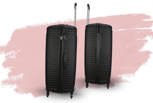 Image of American Tourister Kamiliant Polycarbonate 79 Cm 4W Hard Spinner Strolly Luggage Trolley Bag with Fixed 3 Point Combination Lock, Black
