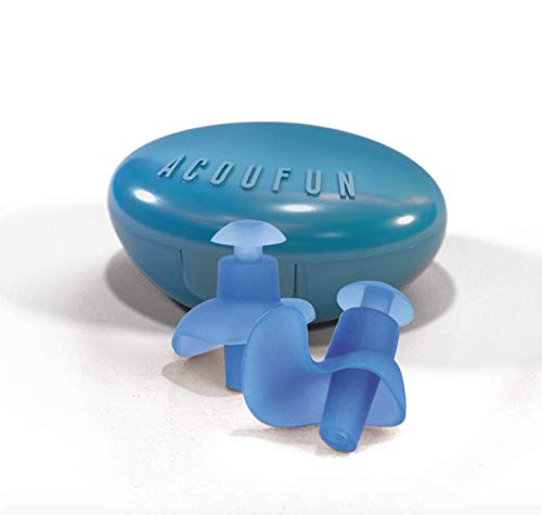 Acoufun Water Ohrstöpsel für Schwimmen, Größe L, Blau