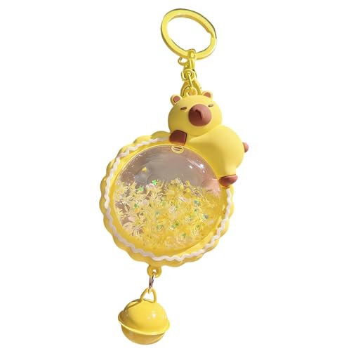 Moving Sand Art Acrylic Keychain with Alloy Carabiner Charm for Bags or Car Keys Gifts Portable Sand Keyring Trendy Desk Decorat