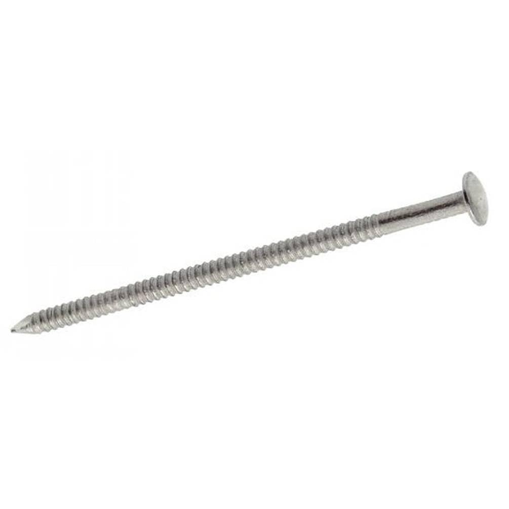 Pointe annelée tête bombée 2.3x25 clou inox A2 de fixation bois D-Work