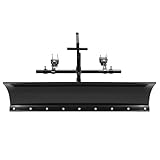 BALOCEO 60 In Universal Black Snow Plow Blade Compatible with 5ft Wide Zero Turn Mowers Snow Plow Powder Coated Adjustable Durable