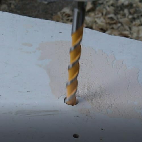 Juego de 3 brocas para mampostería de 6 mm, 8 mm, 10 mm, carburo para piedra de ladrillo de hormigón con vástago hexagonal de 1/4 pulgadas, compatible con taladro manual eléctrico