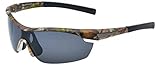 Hornz Brown Forrest Camouflage Polarised Sunglasses for Men Wrap Around Sport Frame & Free Matching Microfiber Pouch – Brown Camo Frame - Smoke Lens