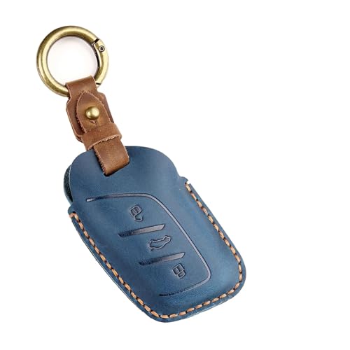 Coque de clé pour MG4 MG5 ZS EV étui cuir bleu protection