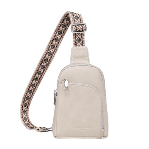 Image of INICAT Travel Sling Bag, Anti Theft Crossbody Bag for Women | RFID Blocking, 8 Card Slots, Back Zippered Pocket, Metal Zippers,Switchable Strap