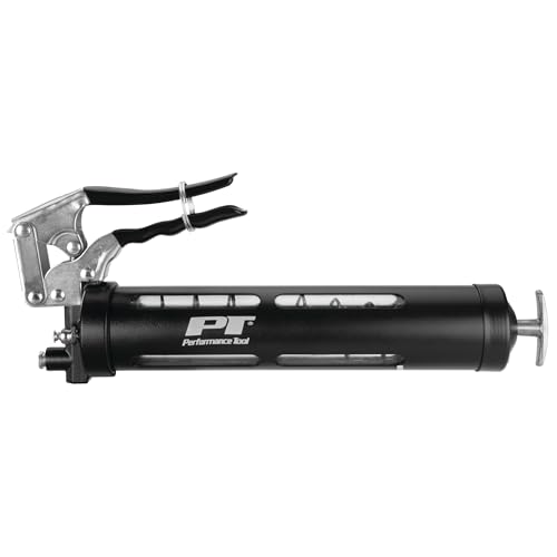 Image of Performance Tool W54294 Clear View Pistol Action Manual Grease Gun with 12-Inch Wipe Hose and Coupler