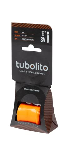 Tubolito Tubo Folding Bike Inner Tube 20" x 1.2-1.8, Presta Valve, Orange - Image 3