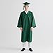 Erligo Unisex Matte Graduation Gown and Cap Set with Tassel for Middle High School Bachelor (Forest Green, 51)
