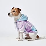 Spark Paws Dog Hoodie – Premium Dog Sweater for Small, Medium, and Large Dogs | Warm Outfits for French Bulldogs, Pitbull, Puppy, Winter Jacket Alternative - 90s Retro Sky Dye - L