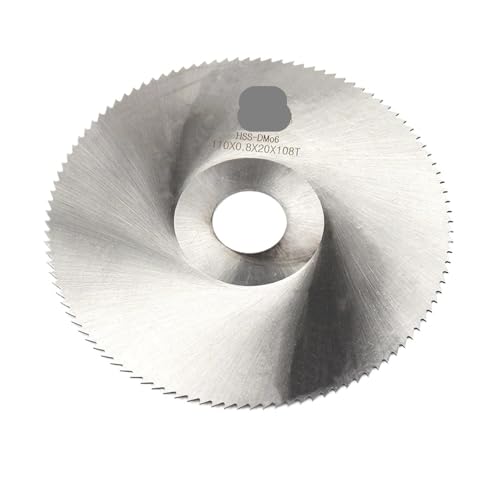 Disco de sierra circular HSS de 110x16 mm y 108 dientes para corte general de madera y metal