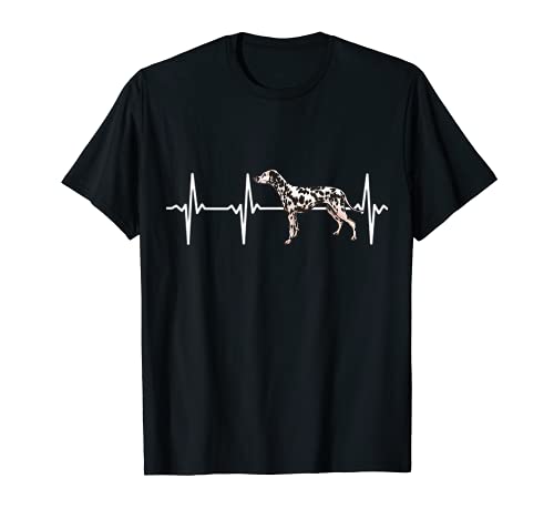 Dalmatian Heartbeat Love My Dog T-Shirt, Black