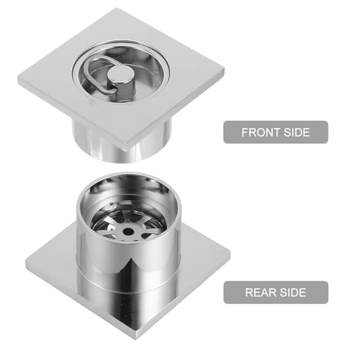 Grille de douche en acier inoxydable durable avec bride