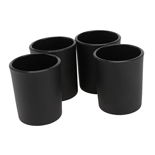 Cabilock 4pcs Glass Candle Cup Memorial Candle Vintage Christmas Decor Black Sconce Dining Room Table Decor Holder Black Suits Clear Mugs Old Fashioned Glass Square Fruit Tree Dining Table