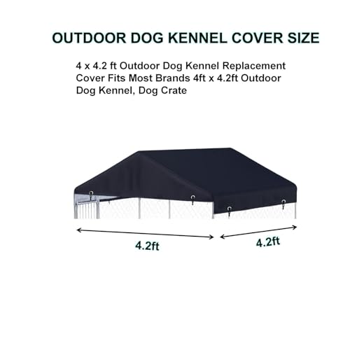 H-kenan Capa de canil para cães ao ar livre de 1,2 x 1,3 m feita de tecido Oxford impermeável 600D c